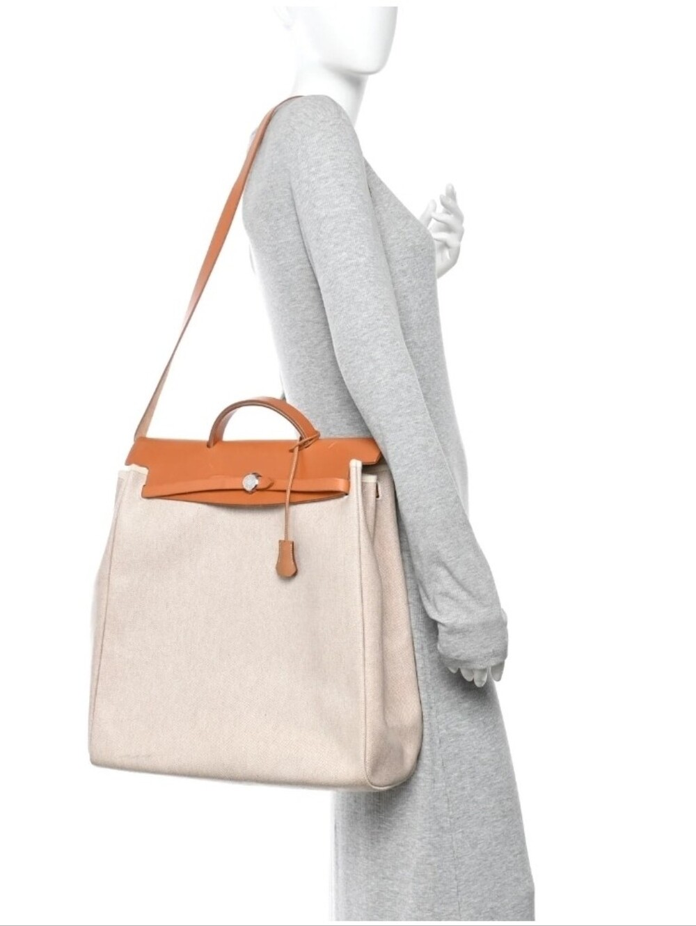 HermesToile Vache Calfskin Herbag 39 MM Natural